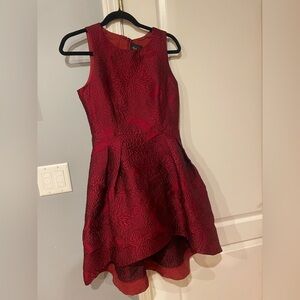 Shoshanna Red Floral High Low Dress